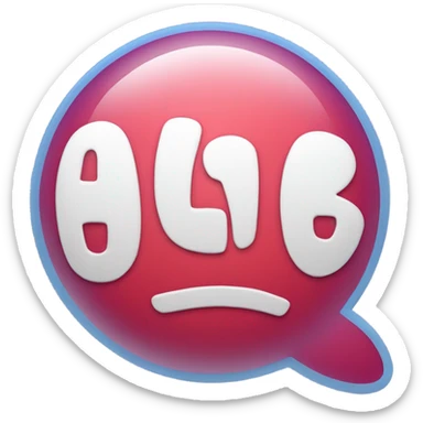 “Hello?” Written in bubble letters? sticker