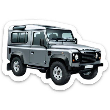 Grey Land rover defender sticker