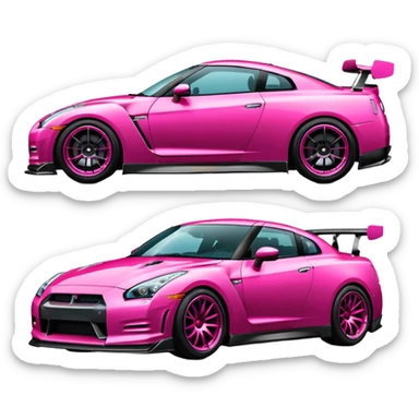 hot pink skyline gtr 35  sticker
