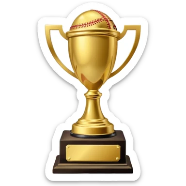 emoji of a cricket trophy with confetti, inspired by the movie Jersey sticker