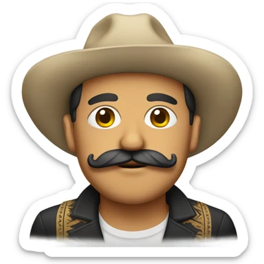 Mexican with mustache  sticker