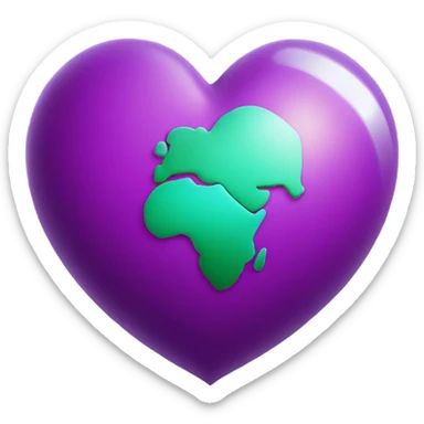 corazón pero de textura bola disco sticker