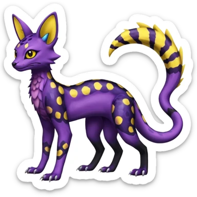 Shiny Salandit-Umbreon-Serval-Noivern-Noibat-Hybrid (Full body) sticker