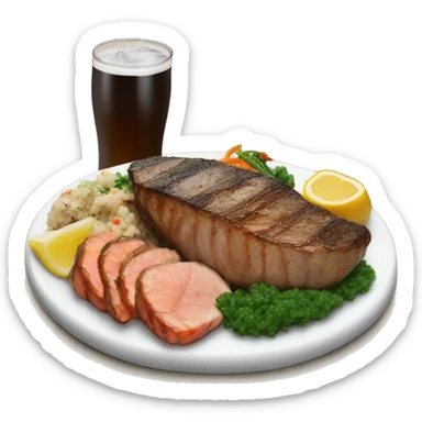 Surf and turf meal  sticker
