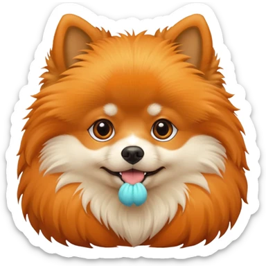 Pomeranian dog iOS Style sticker