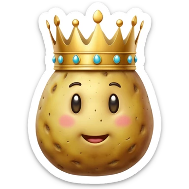 Patate avec une couronne  sticker