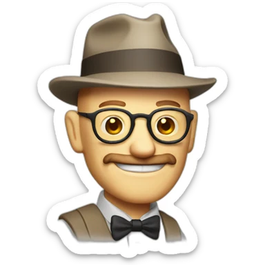 Smiling Heisenberg with thumbs up sticker