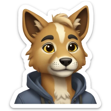 Anthro Fursona sticker