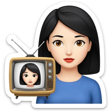 TV woman from Skividi toilet sticker