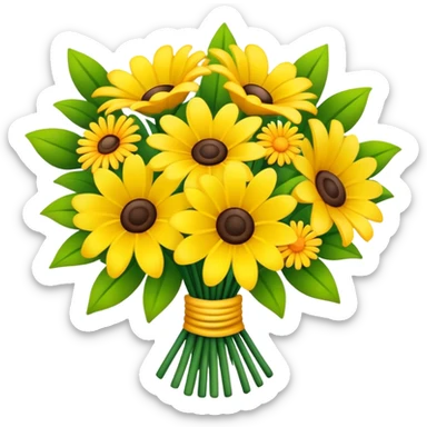 Yellow bouquet of flowers  sticker