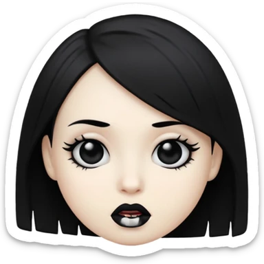an emo emoji rolling its eyes sticker