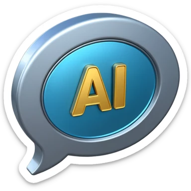  AI letters inside a speech bubble sticker