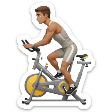 guy workout spinning soul cycle sticker
