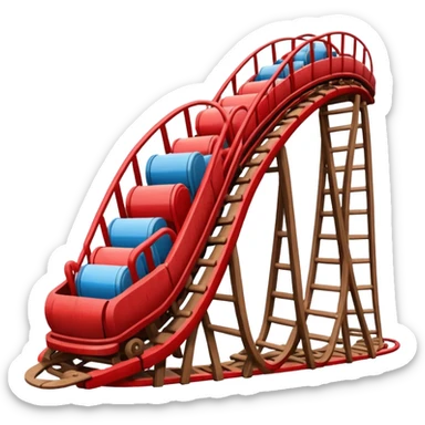 red roller coaster sticker