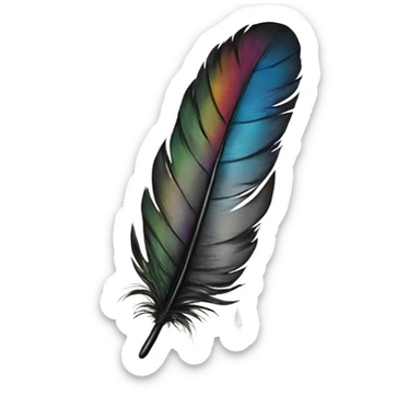 feather and ink sticker