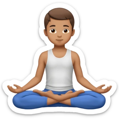 boy yoga poses sticker