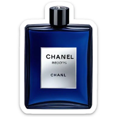 dark blue chanel men's perfume sticker