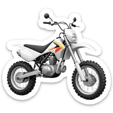 white dirt bike sticker