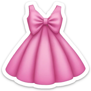 Pink bow dress sticker
