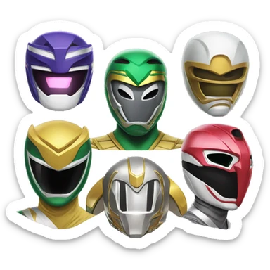 Mighty morphin power rangers sticker