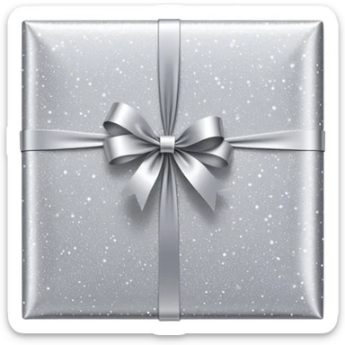 Silver glittering luxurious wrapping paper with sparkles sticker