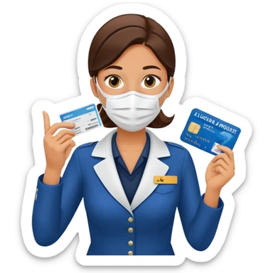 Passenger calling for flight attendant sticker