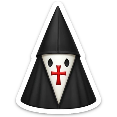 Black kkk cap sticker