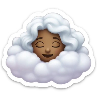 Girl dreaming on a cloud sticker