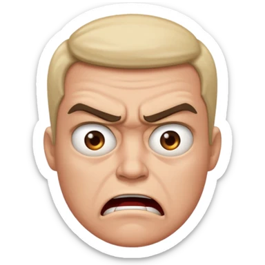 Angry but can't express anger just staring sticker