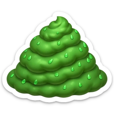 Green poop sticker
