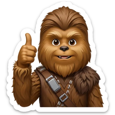 a wookiee giving thumbs up sticker
