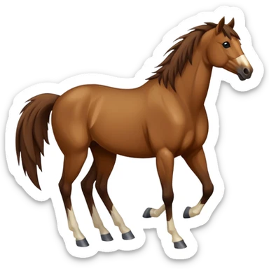 A wild mustang horse sticker