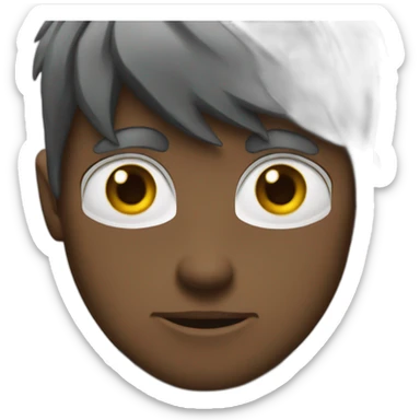 thousand yard stare face sticker