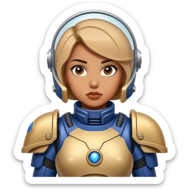 woman space marine curiosity sticker