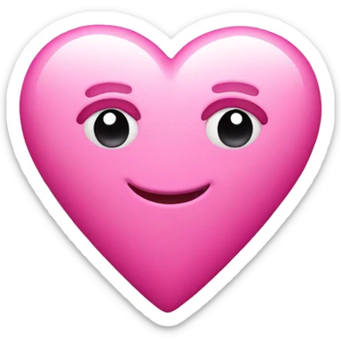 Pink love heart sticker