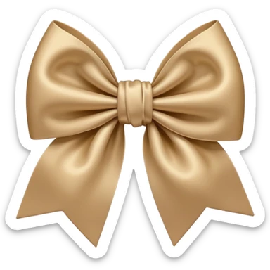 Beige bow sticker