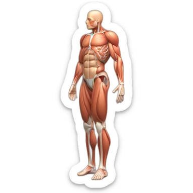 Human anatomy quadriceps muscles 3d model  sticker