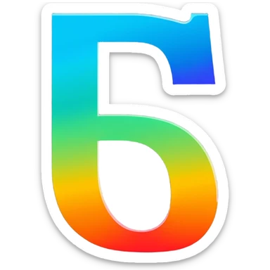 Colorful Gradient Alphabetical Letter “B” sticker