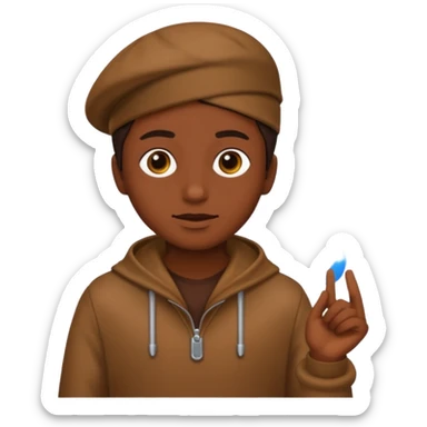 Matching with brown outfit sticker