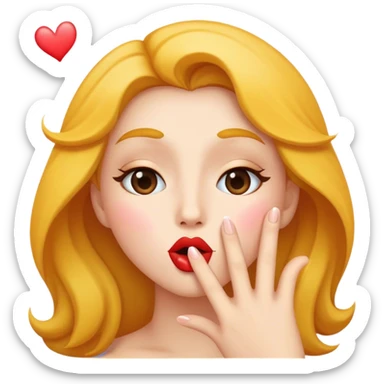 Blowing kiss sticker
