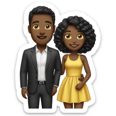 couple at party sticker