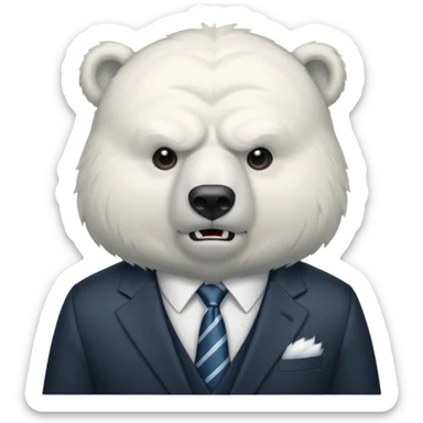 Oso polar millonario bravo sticker