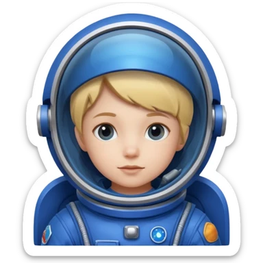 space child blue eqipmnet sticker