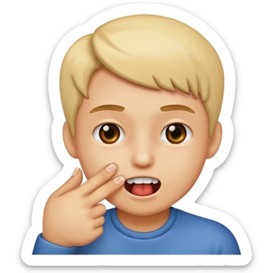 Mordiéndose el dedo  sticker