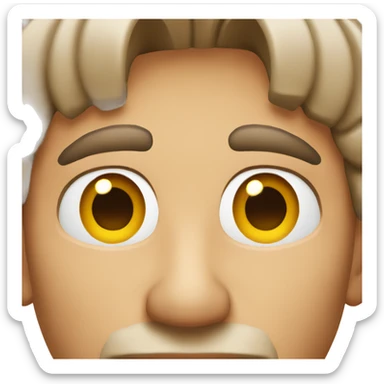 Man with one eyebrow sticker
