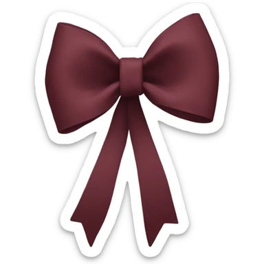 Burgundy bow sticker