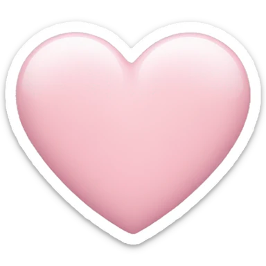 Very light pink heart sticker