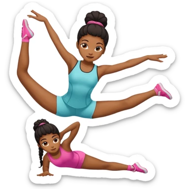 Black girl doing the splits sticker