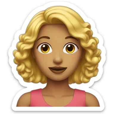 femme choqué sticker