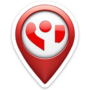 red map location pin sticker